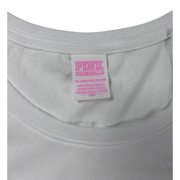PINK Love Pink Heart Graphic Tee Women's Size XXL White New With Tags - Picture 7 of 8